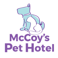 Mccoyspethotel logo pet boarding, pet sitting, dog walking, raleigh north carolina